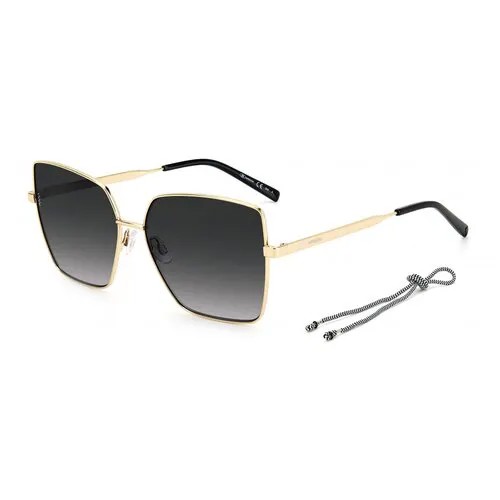 Солнцезащитные очки M Missoni, прямоугольные, оправа: металл, для женщин, золотой
