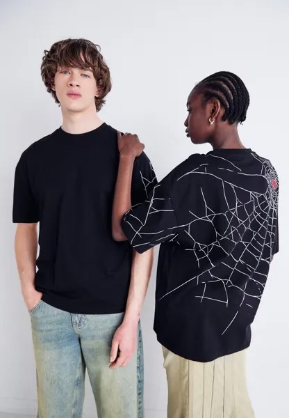 Футболка с принтом Jorweb Tee Crew Neck Jack & Jones, черная