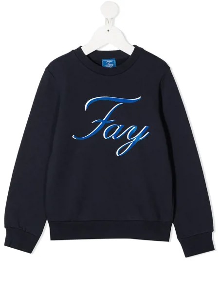Fay Kids толстовка с круглым вырезом и логотипом