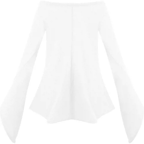 Блуза  Andrea Ya'aqov, классический стиль, длинный рукав, размер m, белый