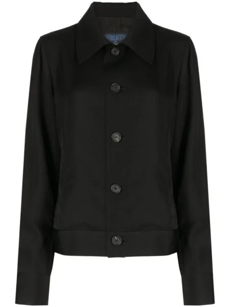 Куртка с заостренным воротником Yohji Yamamoto, черный