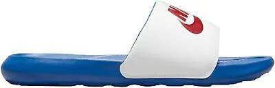 Мужские шлепанцы Nike Victori One Slide белые/университетский красный-королевский (CN9675 104) — 13