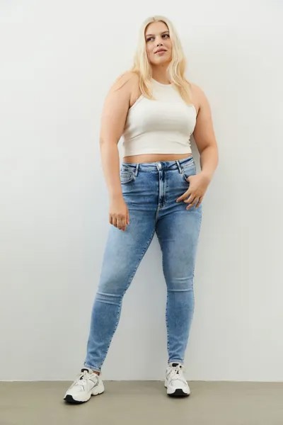 Джинсы женские H&M 1044626010 голубые 4XL (доставка из-за рубежа)