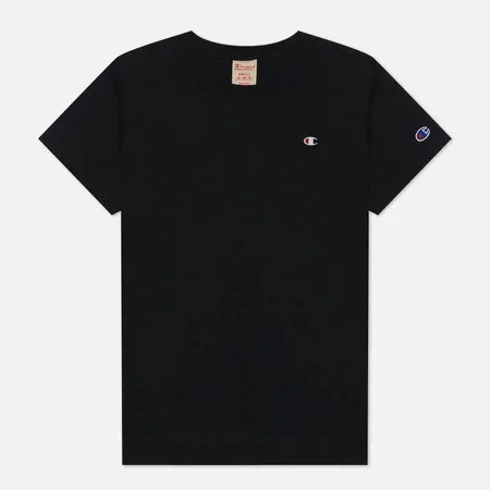 Женская футболка Champion Reverse Weave C Logo Crew Neck Regular Fit, цвет чёрный, размер S