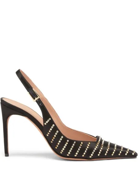 Malone Souliers туфли с ремешком на пятке и кристаллами, черный