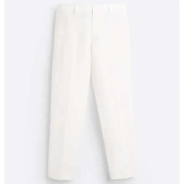 Брюки Zara Zara 100% Linen Suit, белый
