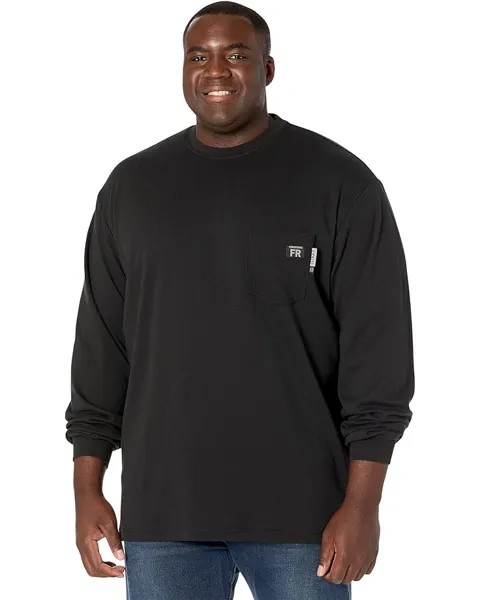 Футболка Wolverine Big & Tall FR (Flame Resistant) Long Sleeve, черный