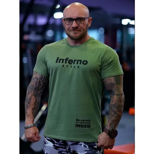 Футболка Inferno Style Футболка спортивная INFERNO style Ф-001-006, 1 шт., размер L, хаки