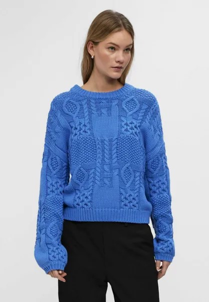 Вязаный свитер OBJDEDE Object, цвет palace blue