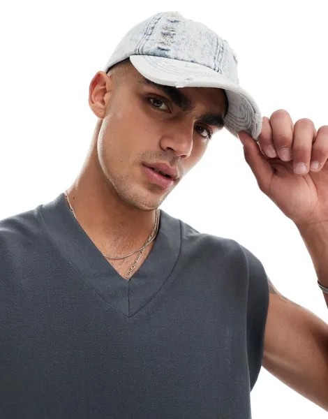 Темно-серая объемная майка с V-образным вырезом ASOS DESIGN
