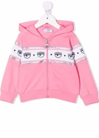 Chiara Ferragni Kids худи Logomania на молнии