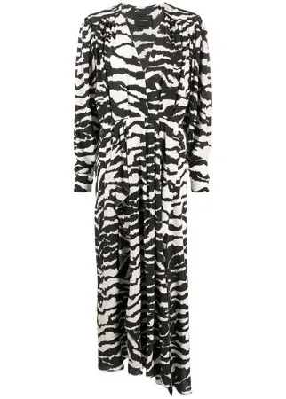 Isabel Marant платье макси с V-образным вырезом и змеиным принтом