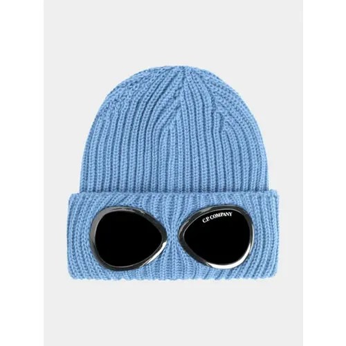 Шапка бини C.P. Company Extra Fine Merino Wool Goggle, размер Onesize, синий