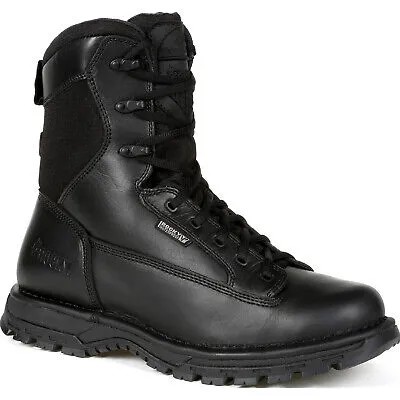 Rocky Portland 8-дюймовые водонепроницаемые ботинки для общественного пользования с черной боковой молнией