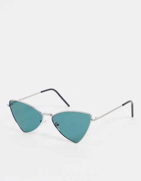 Серебристые солнцезащитные очки 