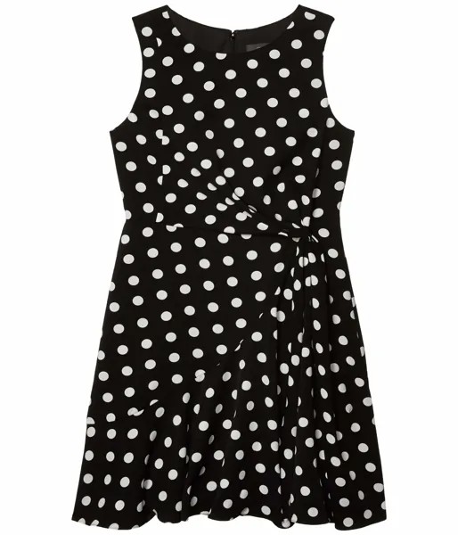 Платье Adrianna Papell, Dot Printed Fit-and-Flare Dress