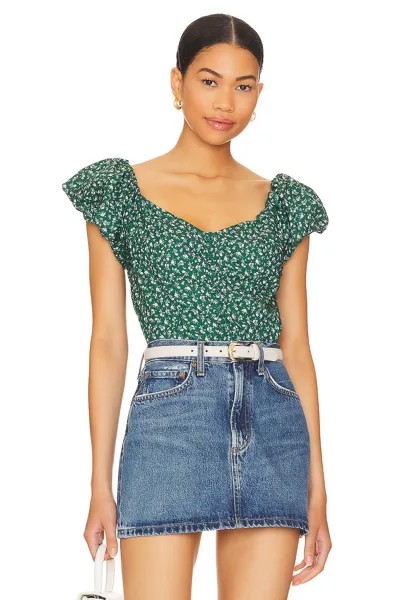 Майка Nation LTD Angel Bubble Sleeve Cami, цвет Emerald Floral