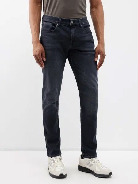Узкие джинсы slimmy 7 For All Mankind, черный