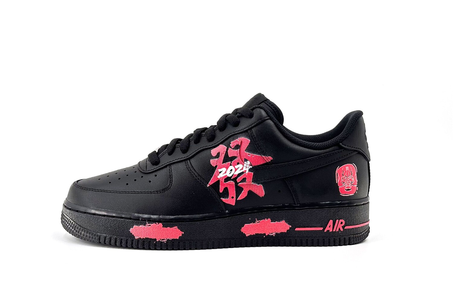 Кроссовки Nike Air Force 1 Skateboarding Shoes Women's Low-top Black, белый/красный
