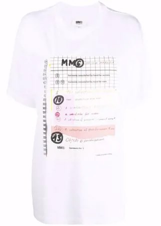 MM6 Maison Margiela футболка с графичным принтом