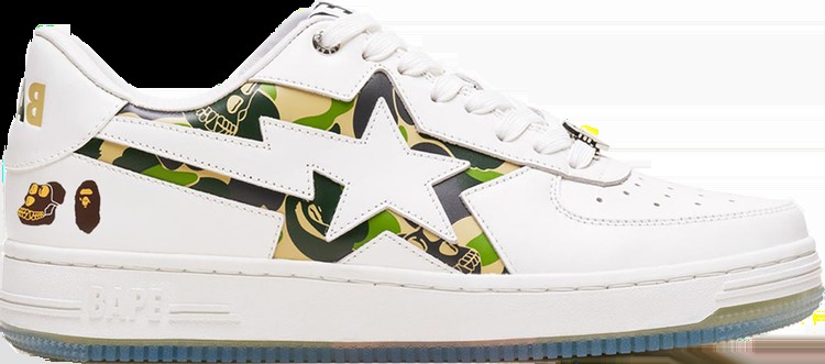 Кроссовки Bored Ape Yacht Club x Bapesta 2 'White Green Camo', белый