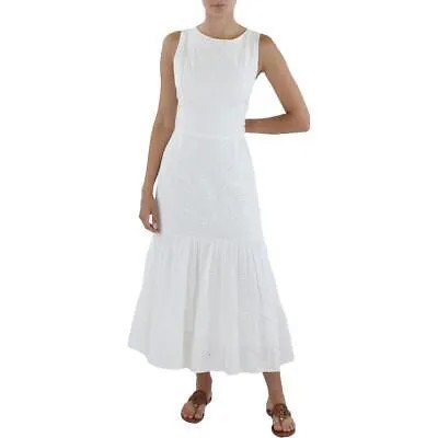 Bardot Womens Reign Белое длинное летнее платье макси с завязками на спине L 10 BHFO 9289