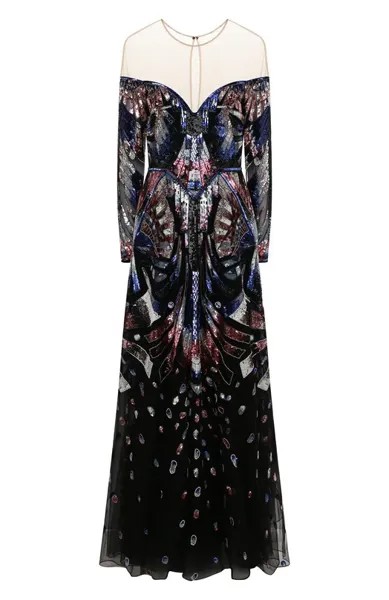 Платье с отделкой пайетками и бисером Zuhair Murad
