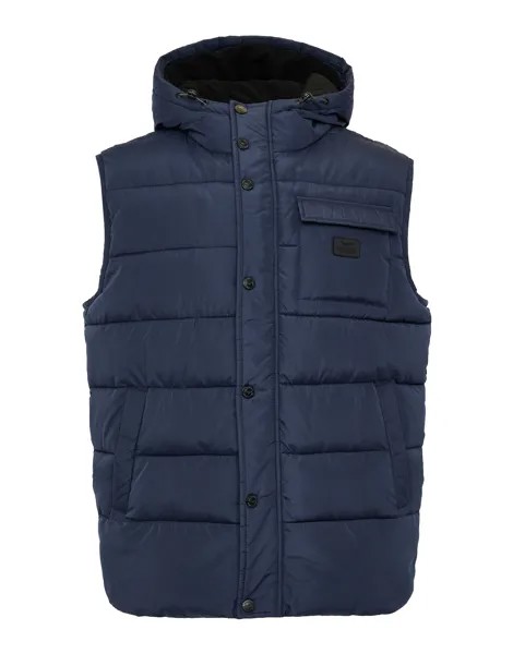 Утепленный жилет Threadbare THB Jacket Hooded Gilet Ritcher, синий