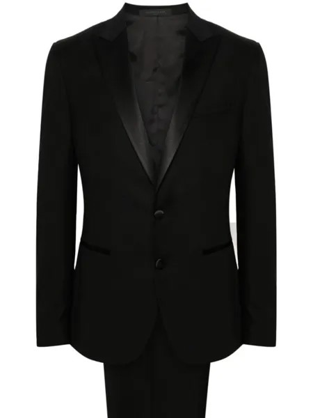 Corneliani вечерний костюм-тройка из вирджинской шерсти, черный