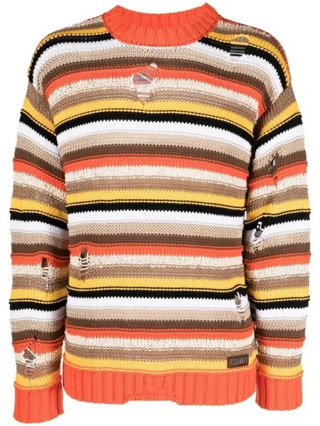 Dsquared2 толстовка с прорезями, белый