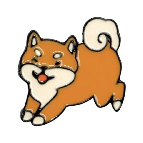 Брошь OTOKODESIGN, бижутерный сплав, эмаль, коричневый