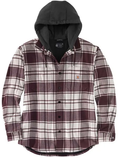 Рубашка Carhartt Flannel Fleece Lined Hooded, белый