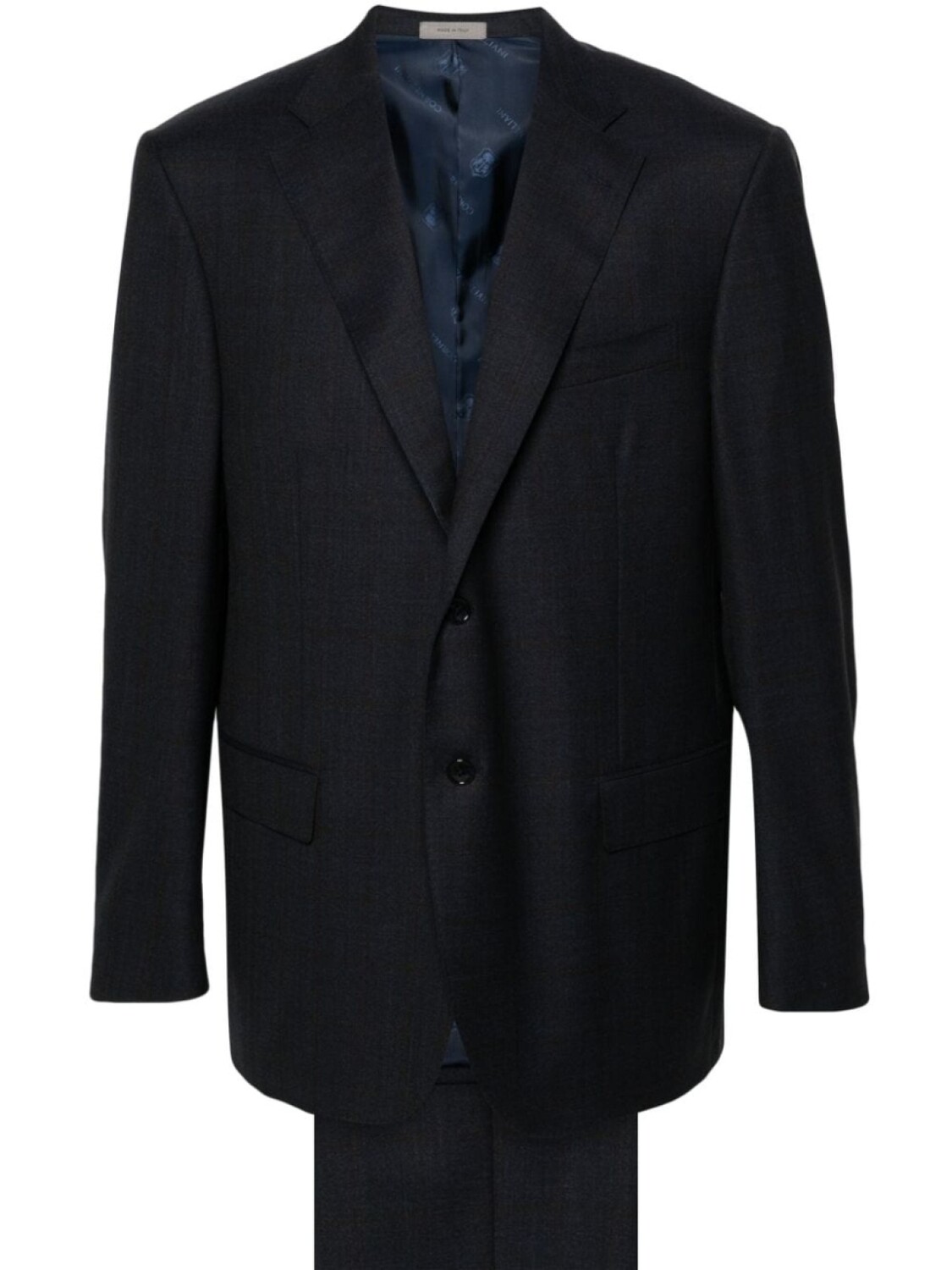 Костюм однобортный из натуральной шерсти Corneliani, синий