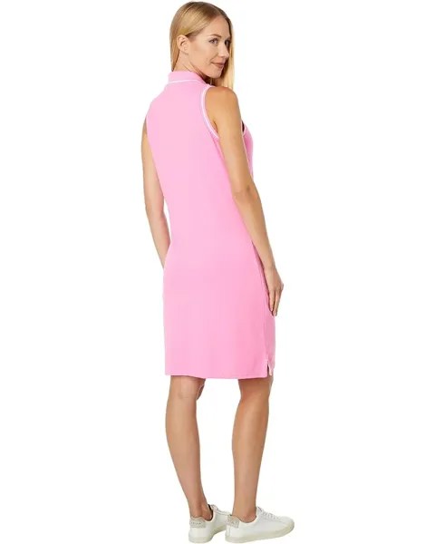 Платье U.S. POLO ASSN. Sleeveless Split-Neck Polo Dress, цвет New Pink