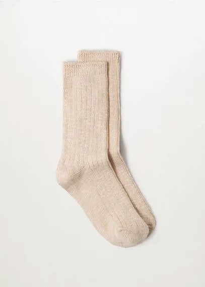 Хлопковые носки в рубчик - Cotton