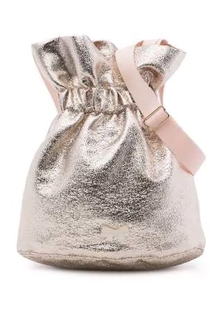 Hucklebones London мини-сумка с эффектом металлик