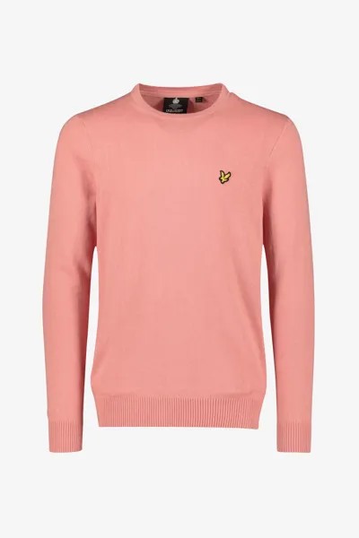 Свитер из мериносовой шерсти с круглым вырезом Lyle & Scott, розовый
