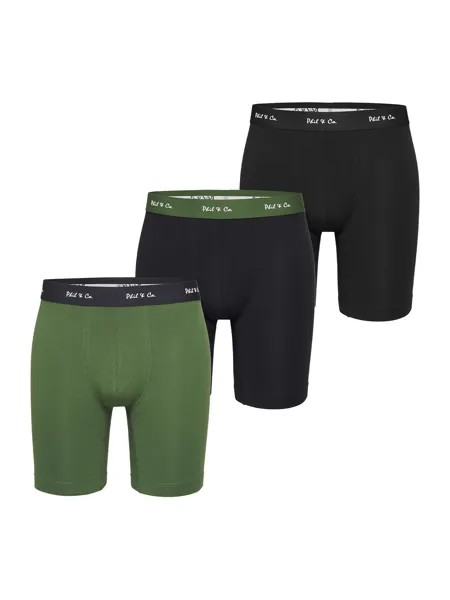 Трусы боксеры Phil & Co. Berlin Jersey Long Boxer, зеленый/черный