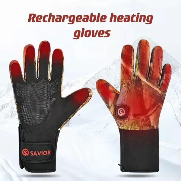 Перчатки для защиты от нагрева перчатки с перезаряжаемой батареей Мужские Женские зимние камуфляжные перчатки из полиэстера