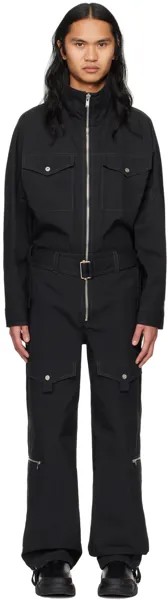 Черный комбинезон с карманами Dion Lee