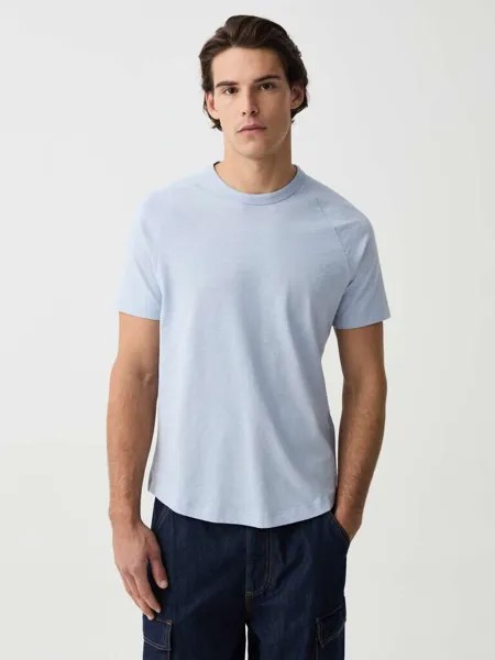 Футболка Slub из джерси с круглым вырезом Ovs, цвет soft blue