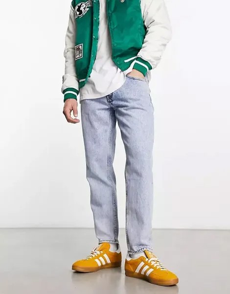 Базовые джинсы Pull&Bear широкого кроя, светло-голубой