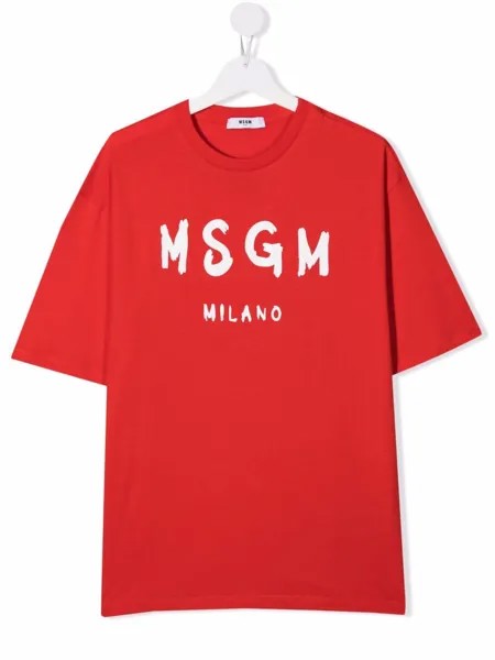 MSGM Kids футболка с логотипом
