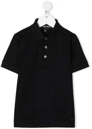 Emporio Armani Kids рубашка поло в рубчик
