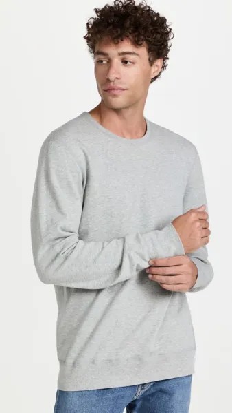 Толстовка Reigning Champ Lightweight Terry Slim Crewneck, серый