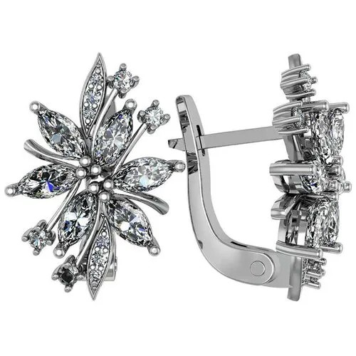 Серьги с 32 фианитами из серебра 351380-FA11