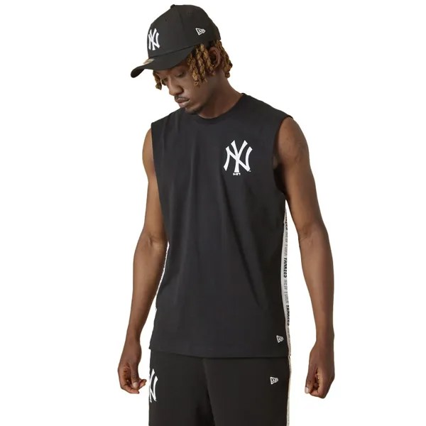 Футболка New Era MLB Left Chest Logo Tee New York Yankees sleeveless T-shirt, черный