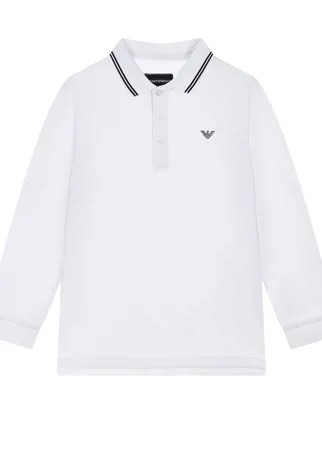 Белая толстовка-поло для мальчиков Emporio Armani