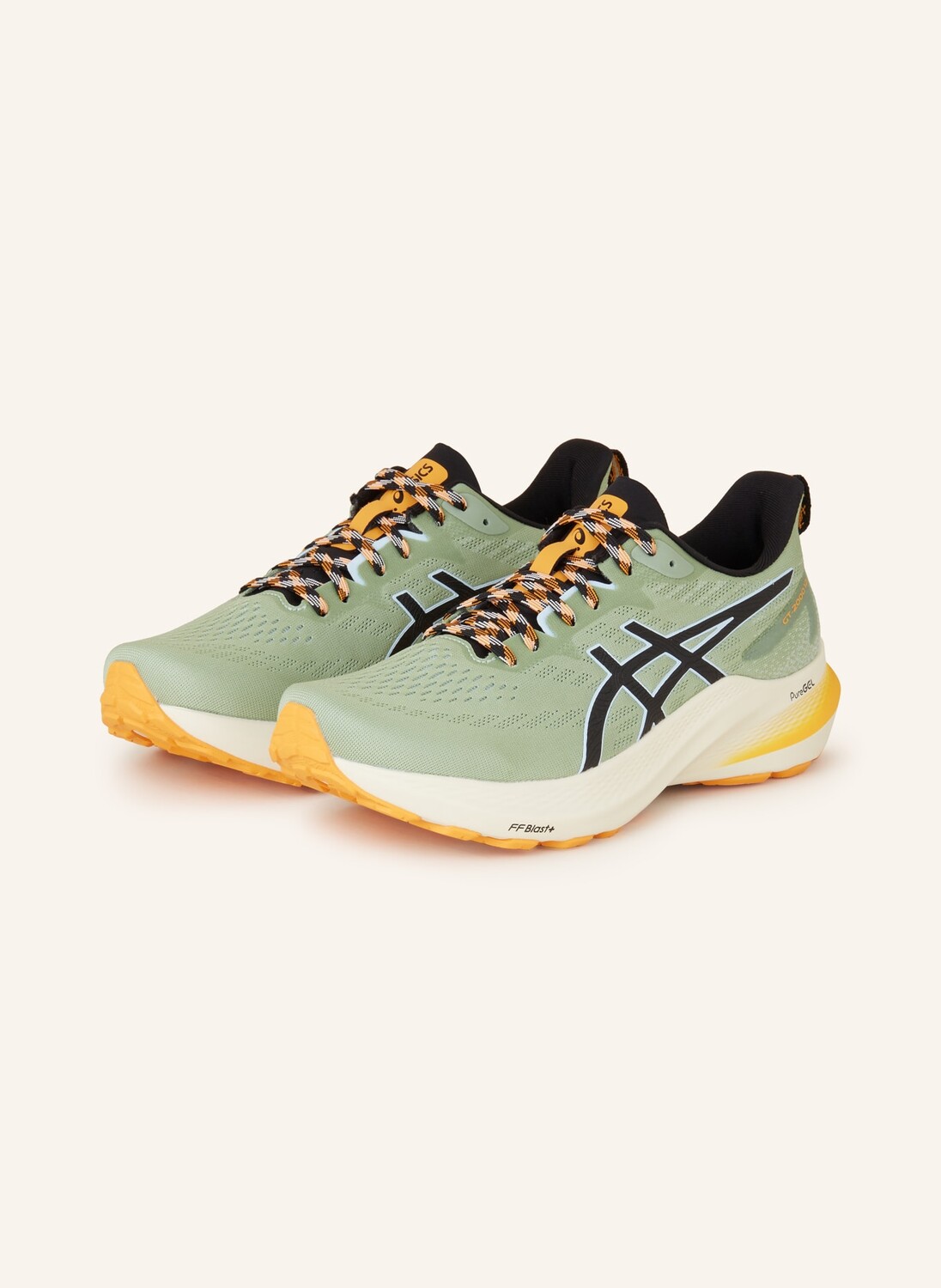 Кроссовки gt-2000 12 тр ASICS, цвет HELLGRÜN/SCHWARZ
