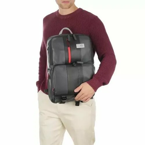 Рюкзак торба PIQUADRO Urban Urban, фактура матовая, серый, красный